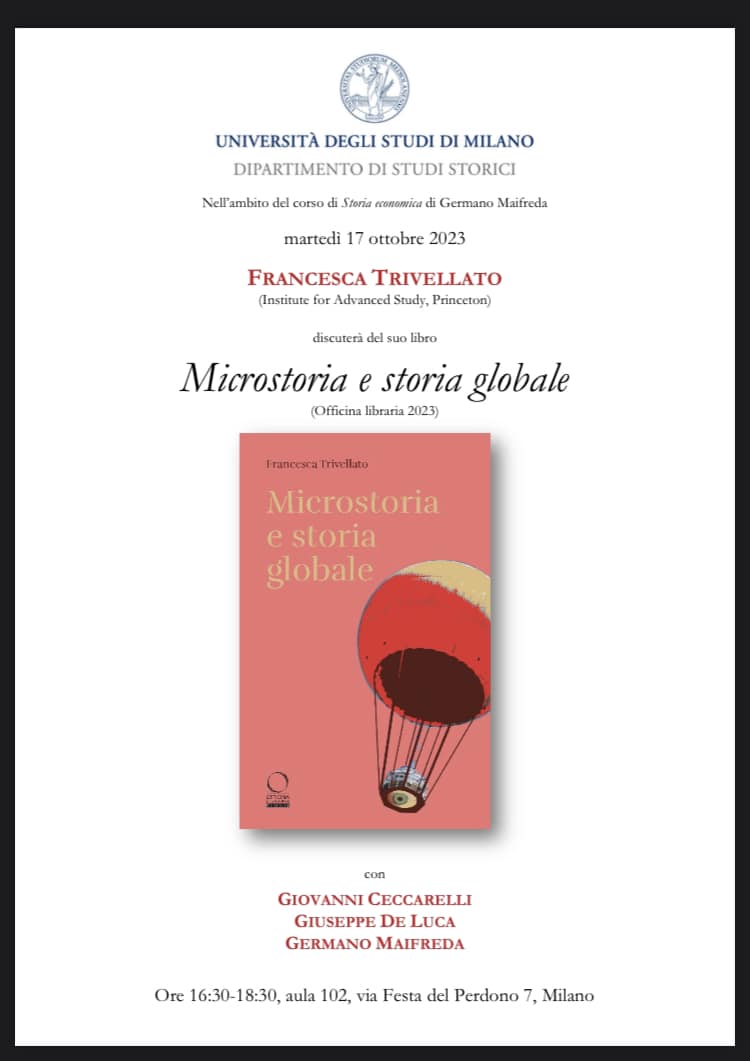 Microstoria e storia globale (Officina libraria 2023) – 17 ottobre 2023 – Università degli Studi di Milano