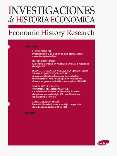 Letture: Investigaciones de Historia Económica / Economic History Research (IHE-EHR), vol. 20, n. 1 